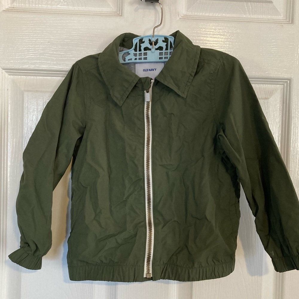 Olive Green Old Navy Lined Windbreaker - 4T